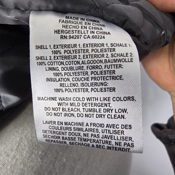 CAT Caterpillar Block Insulated Shirt Jacket Dark Marine Blue Workwear Mens L - Picture 9 of 11